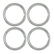 Teledu 15" Chromed Steel Beauty Rings TRIM RING SET Of 4 -(Left, Right, Front, Rear)
