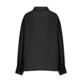 thumbnail image 4 of Homenesgenics Plus Size Womens Clothes Tops Sweaters Women's Solid Color Button Down Casual Shirt Sweater Jacket with Pockets Black XL, 4 of 6
