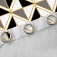 thumbnail image 4 of Homewish Geometric Stripes Black Out Curtains for Female Men Women,Retro Minimalist Curtains Pack of 2 (42x63 Each),Vintage Aesthetic Bedroom Curtains,Microfiber Bedroom Decor, 4 of 6