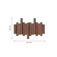 thumbnail image 2 of Wall Mounted Coat Rack, Dark Walnut Wood Wall Hanger, 4 Piano Key Hooks, Folding Wall Hook For Hanging Clothes, Hats For Entrance Closet Sturdy Hanger Easy Installation, 2 of 10