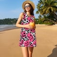 thumbnail image 3 of Xecao Citrouilles d'Halloween pour Robes d'Été pour Femmes Robes Décontractées de Plage Robes de Plage Sans Manches T-Shirt Robe Évasée avec Poches, 3 of 7