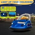 thumbnail image 2 of 12V Bumper Car Ride on with Remote Control, Toddler Boy Toys Age 3-5 with Anti-Collision Padding, Riding Toys 3-5 with Safety Belt, 360° Spin Ride on Toys with LED Lights, Bluetooth, Dark Blue, 2 of 7