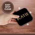 thumbnail image 7 of 3drose, Katie Attractive Female Name in the Usa. Yellow on Black Talisman, Set of 8 Coasters - Soft, 7 of 7