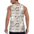 thumbnail image 3 of Easygdp Puppy Men's Tank Top, Sleeveless Muscle T Shirts, Breathable, Quick-Dry, Loose for Gym, Running, Fitness - X-Large, 3 of 9
