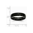 thumbnail image 2 of Stainless Steel 5mm Black Ip-plated Brushed Band Ring - Size 12.5, 2 of 2