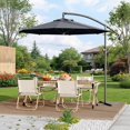 thumbnail image 1 of CazToi Parasol Déporté de Patio 10 Pieds, Parasol Suspendu Extérieur Décentré, Base Non Incluse, 1 of 7