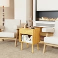 thumbnail image 7 of ULIESC Bamboo Nightstand with Drawer, Modern Nightstand with Open Shelf, Natural Wood Bedside Table, 7 of 7