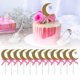 thumbnail image 4 of Fiesta 12 Uds. Adorno Para Tarta Con Forma De Luna Dorada Y Estrella Con Lazo Rosa, Decoración Para Fiesta De Cumpleaños Y Boda, 4 of 7