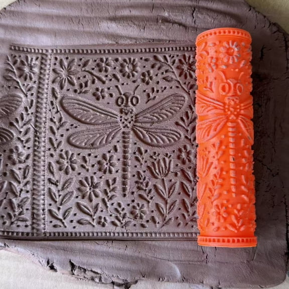 3 pcs pottery clay embossing tools clay rollers, dragonfly, owl, and tree of wisdom patterns, DIY tools, perfect for couples