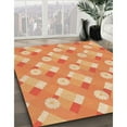 thumbnail image 2 of Ahgly Company Indoor Round Patterned Yellow Orange Area Rugs, 4' Round, 2 of 6