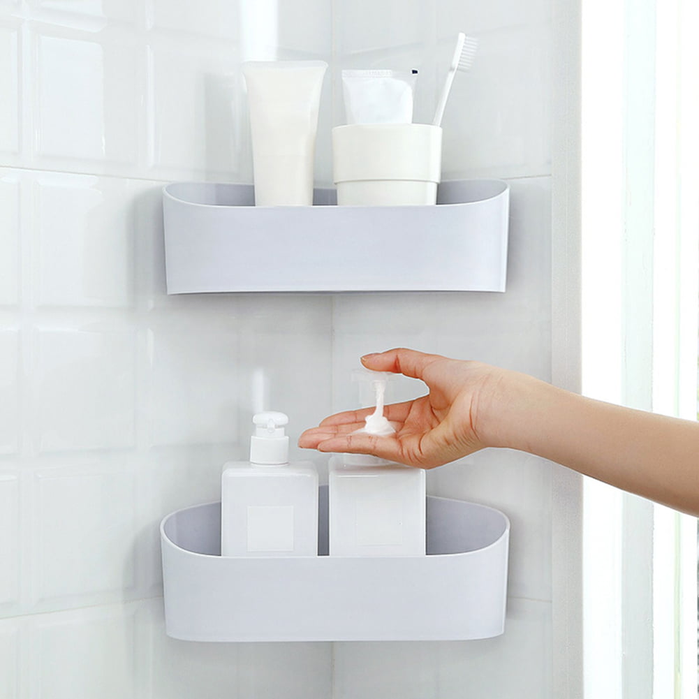Details about   Adhesive Kitchen Holder Storage Rack Soap Box Bathroom Supplies Wall Shelf 