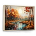 thumbnail image 2 of Designart "Canada Orange Autumn Euphony V" Landscapes Floater Framed Canvas Wall Art, 2 of 7