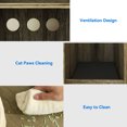 thumbnail image 6 of Dextrus 51" Wooden Cat Litter Box Enclosure Furniture, Stylish Hidden Cat Cabinet Furniture with Shelves Storage,Cat Litter Mat and Cat Scratching Post,Fit Most of Kitty Litter Box - Gray, 6 of 7