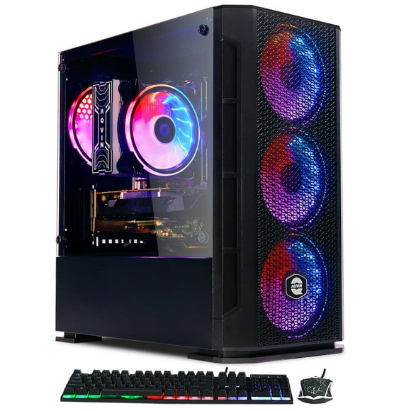 AQVIN AQ10 Tower Gaming Desktop - Intel Core i7 Processor Up to 4.0Ghz, 1TB SSD, 32GB RAM, GeForce GTX 1660 Super GDDR6 6GB, HDMI,Gaming Keyboard & Mouse- Windows 10 Pro