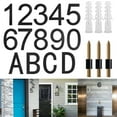 8’’ Modern Floating House Numbers for Outside, Large Black Shadow Home