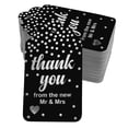 thumbnail image 1 of Inkdotpot Pack Of 50 ThankYou From The New Wedding Favor Paper Tags Craft Real Silver Foil Hang Tags, 1 of 6