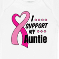 thumbnail image 4 of Inktastic Breast Cancer Awareness I Support My Auntie with Pink Ribbon Boys or Girls Baby Bodysuit, 4 of 5