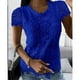 thumbnail image 1 of Ropa de moda elegante de encaje para mujer, ropa de calle informal, camisetas sólidas para mujer, camiseta Y2k, Tops Vintage, 1 of 4