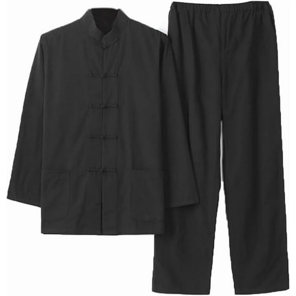 Tai Chi Uniform Men Women Kung Fu Suit Cotton Martial Art Clothing, Large SizeTang Suit Hanfu Pants Jackets Martial Arts Suit,Long Sleeve