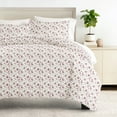 thumbnail image 6 of Duvet Cover Set - Ultra Soft & Breathable - Pink Farmhouse Blossoms for Queen Size Bedding by Comfort Canopy, 6 of 15