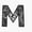 1pcs, variant on Letter M Monogram Style Sticker