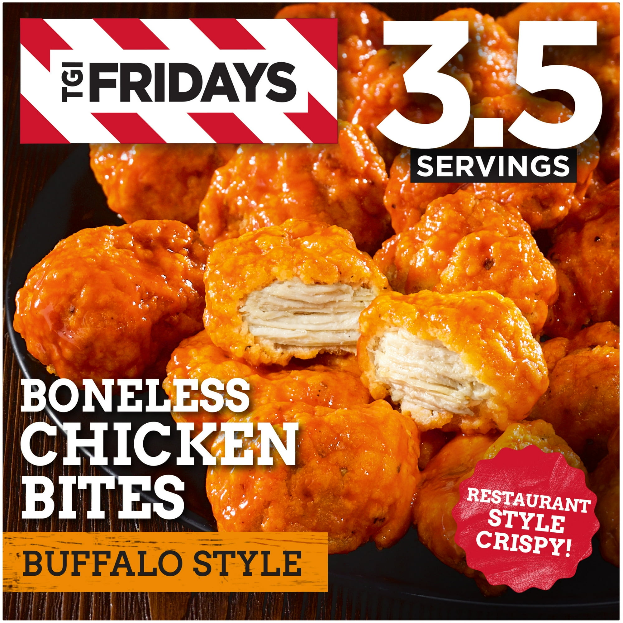 TGI Fridays Frozen Appetizers Buffalo Style Boneless Chicken Bites, 15 oz. Box