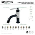 thumbnail image 4 of Kingston Brass KS2828KL Whitaker One-Handle Single-Hole Bathroom Faucet with Push Pop-Up Drain, Matte Black/Brushed Nickel, 4 of 4