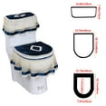 thumbnail image 3 of European Lace Toilet Cover Set with Zipper | 3-Piece Bathroom Decorative Tank & Lid Cover | Elegant Design for Home Decor | Red Gray Beige Blue, 3 of 6