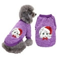 thumbnail image 3 of Christmas & New Year Themed Dog Sweatshirt - 1 Piece | Santa Snowman Patterns Holiday Sweaters - Xmas Pet Outfit for Small Dogs and Cats, 3 of 8