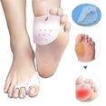thumbnail image 1 of La mejor opción para aliviar el dolor con espaciadores de dedos de silicona para pies, amortiguación de dedos para mujeres y hombres, separador de eversión de dedos del pulgar, 1 of 5