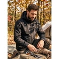 thumbnail image 5 of NEIKU Men's Winter Coat Hooded Work Jacket, Warm Quilted Cotton Lined Outdoor Heavy Duty Outerwear Coat Black XL, 5 of 9