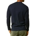 thumbnail image 2 of SLM Mens Cotton Thermal Tops Waffle Knit or Plain Henley Shirts -Small-Basic Navy, 2 of 2