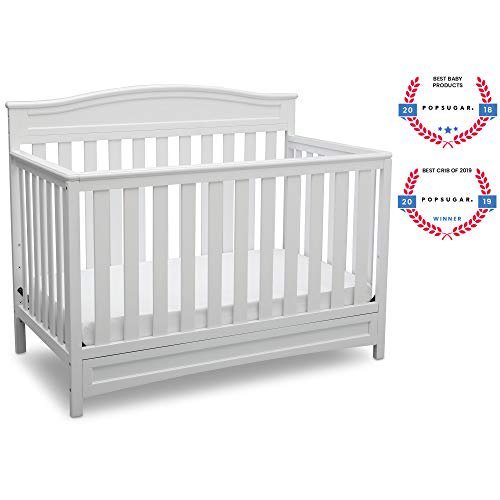 Delta Children 7380100 Emery 4in1 Accs Convertible Crib White
