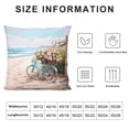 thumbnail image 5 of Chilfamy Short Plush Pillowcase 1 Piece Pillow Case Seaside Bicycle White, 5 of 5