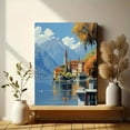 thumbnail image 6 of Italian Lakeside Village Canvas Wall Art， Perfect for Living Room， Bedroom， Office， Dining Room and Hotel Decoration, 6 of 8