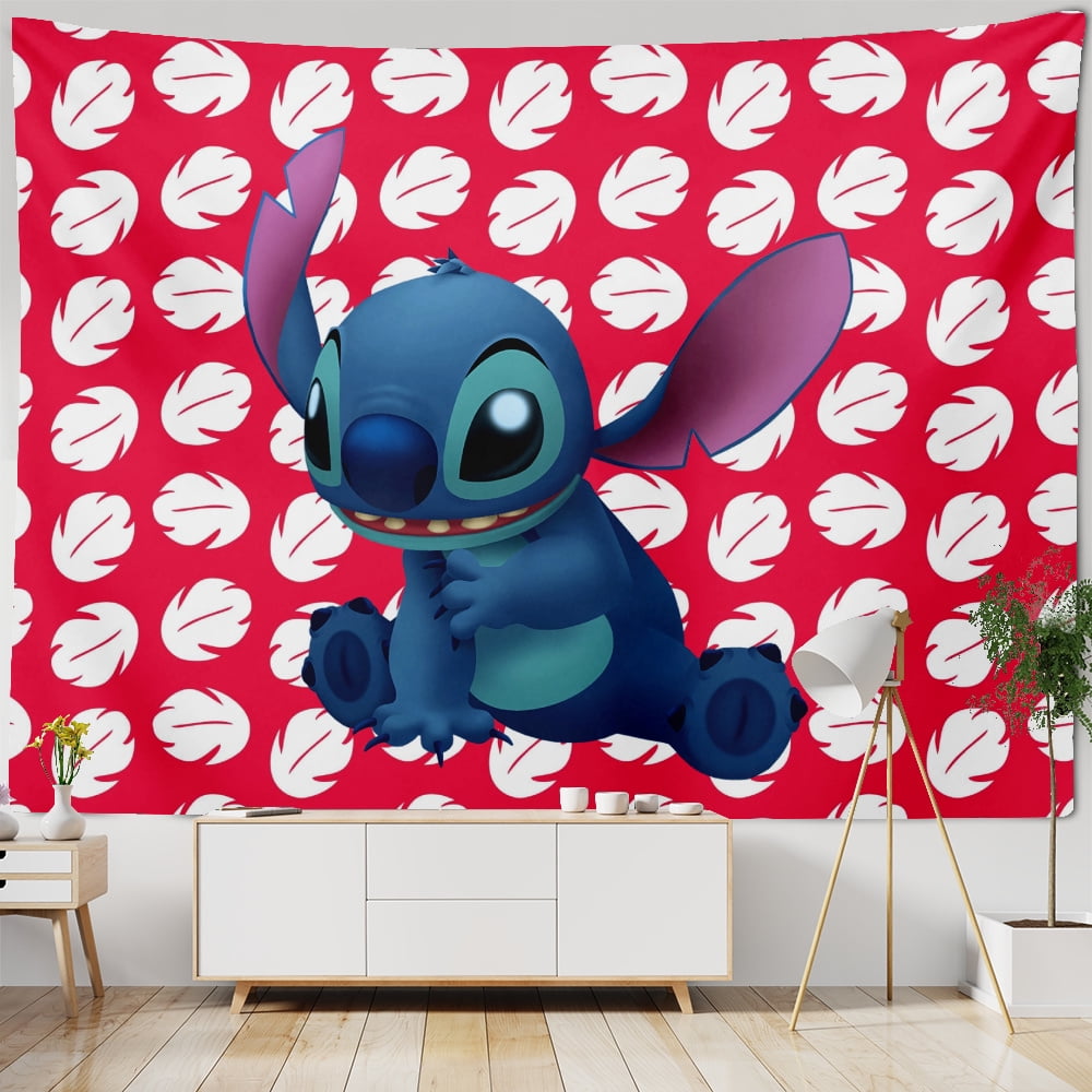 FASHIONDIY Lilo Stitch Tapestry Wall Hanging Decoration for Apartment Home  Art Wall Tapestry for Bedroom Living Room Dorm Fashion 60 x 40 inches