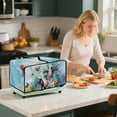 thumbnail image 4 of Renewold Toaster Oven Protector Stain-Resistant Polyester Smart Oven Air Fryer Protective Case with Accessory Pockets Home Kitchen Decoration, 22.5 x 18.5 x 13 Inches, Cow Flower Oil-painting, 4 of 7