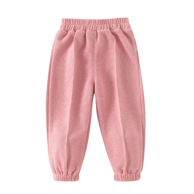QIPOPIQ Girls' Sensory-Friendly Sweatpants, Soft Fleece Fabric with Elastic Waist&Drawstring,Tagless,Flattened Seams & Pockets Clearance