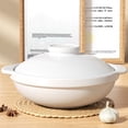 thumbnail image 4 of Ceramic Cooking Pot Stew Pot Kitchen Soup Pot Ceramic Casserole for Home Restaurant, 4 of 8
