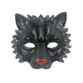 thumbnail image 3 of Lion Half Face Decorative Accessory Novelty for Halloween Fancy Dress Dark Dark Gray, 3 of 5