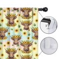 thumbnail image 4 of Blackout Kids Curtains,Colorful Highland Cow Sunflower Pattern Childrens Insulated Curtains Set Of 2,Bedroom Essentials,Toddler Room Decor 52"x84", 4 of 5