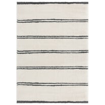 United Weavers Celestial Gadreel Contemporary Stripe Area Rug, White, 5'3" x 7'2"