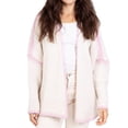 thumbnail image 2 of MPWEGNP Cardigan Tricoté Col en V Automne et Hiver Style Universitaire Ample Rose1 m, 2 of 7