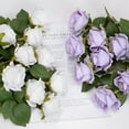 thumbnail image 3 of Arreglo de flores artificiales Toystoory de plástico 10 piezas para bodas decoración morado claro, 3 of 6