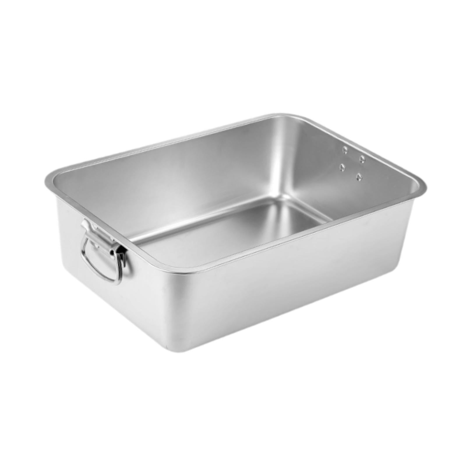 YWMJZEU Open Litter Box Kitten Potty Pan Stainless Steel Pet Bedpan Non Stick Sturdy Pet M