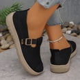 thumbnail image 6 of Xfvqtps Womens Knit Flats Buckle Strap Shoes Breathable Comfortable Flat Shoes Casual Everyday Wear Black, 6 of 9