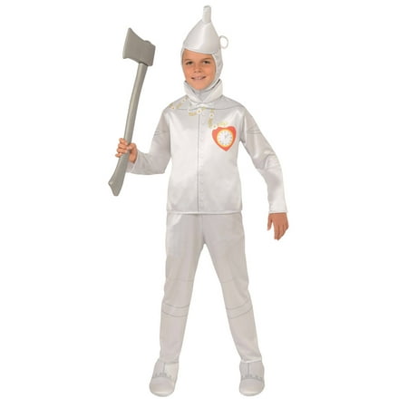 Child Boys Licensed Wizard of Oz Movie Tin Man Silver Jumpsuit Halloween Costume