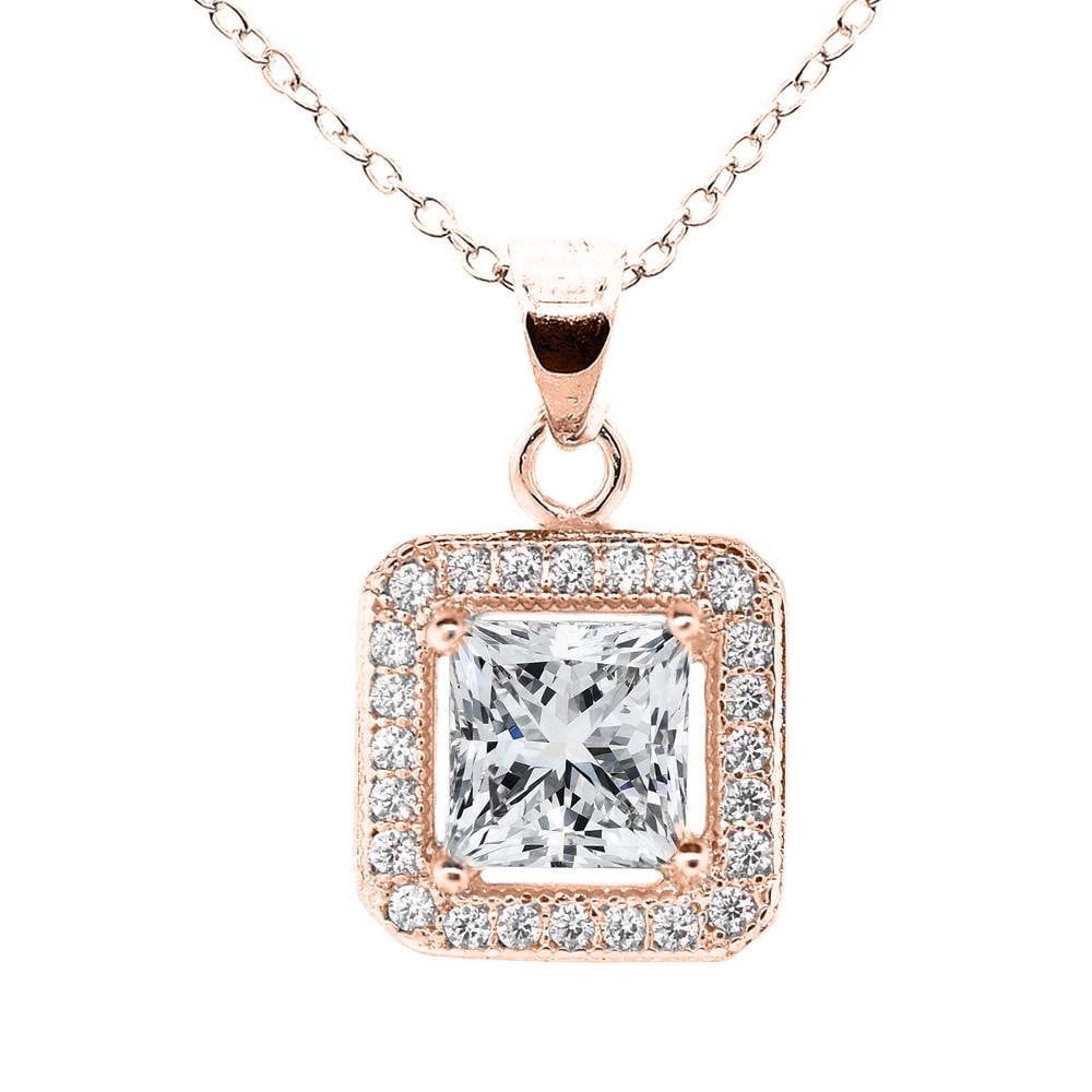 Cate & Chloe Ivy 18k Rose Gold Plated Jewelry Set with Simulated Diamond Crystals Gift for Women
