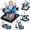 Blue, variant on COLIKES Baby Walker Boys, 5 in 1 Walkers for Babies 6-12 Months with Wheels, Push Adjustable Infant Activity Bouncer for Girls, Red Car