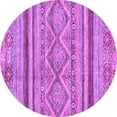 thumbnail image 1 of Ahgly Company Indoor Round Abstract Purple Modern Area Rugs, 5' Round, 1 of 4